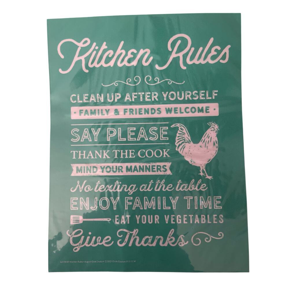 NWT Chalk Couture 8.5 x 11  Reusable Transfer